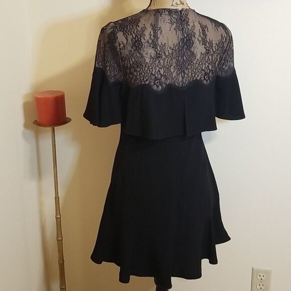 BCBGMaxAzria Women's Black Lacy Rosy Evening Dress XS - Picture 10 of 13